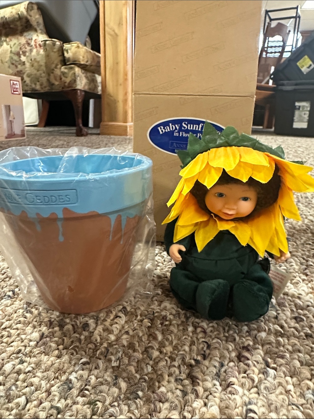 Baby sunflower in flower pot NEW Anne geddes